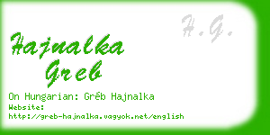 hajnalka greb business card